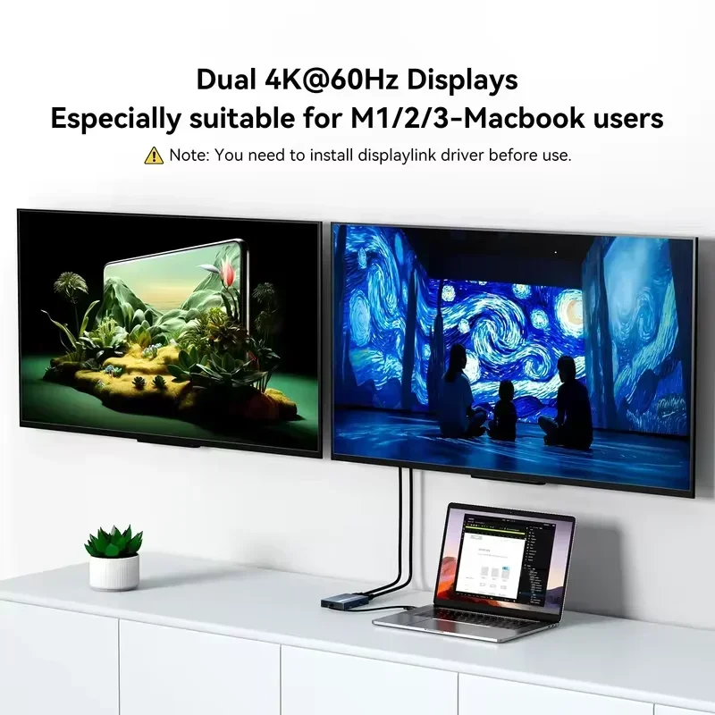 Acasis 6-in-1 USB-C Docking St - огляд і ціна Docking Station Displaylink Dual 4K