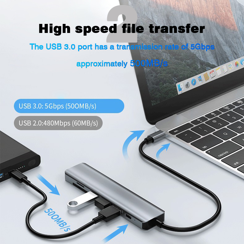 USB C HUB to HDMI 4K USB 3.0 2 - огляд і ціна Usb C Dock With 100W Pd
