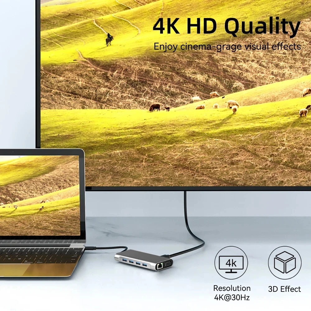 KEBIDUMEI 11 Ports USB C HUB D - огляд і ціна Usb C Hub Sd Card Reader 4K Hdmi