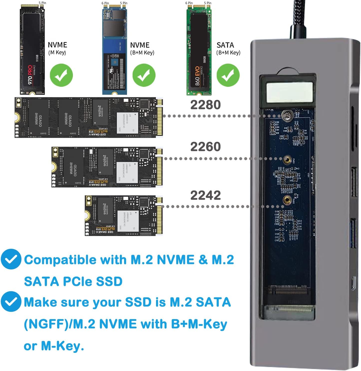 8-in-1 USB C Hub with M.2 NVMe - огляд і ціна Usb C Hub With M.2 Nvme Slot