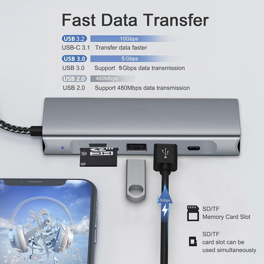 8-in-1 USB C Hub with M.2 NVMe - огляд і ціна Usb C Hub With M.2 Nvme Slot