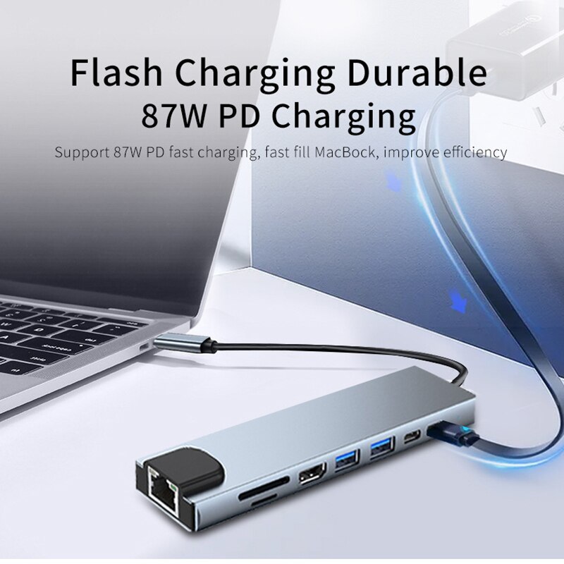 8-in-1 USB C 3.1 Hub, 4K HDMI, - огляд і ціна Usb C Hub Sd Card Reader 4K Hdmi