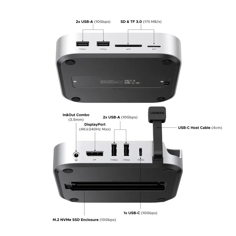 Hot Sale UGREEN Mini Docking S - огляд і ціна Usb C Hub With M.2 Nvme Slot