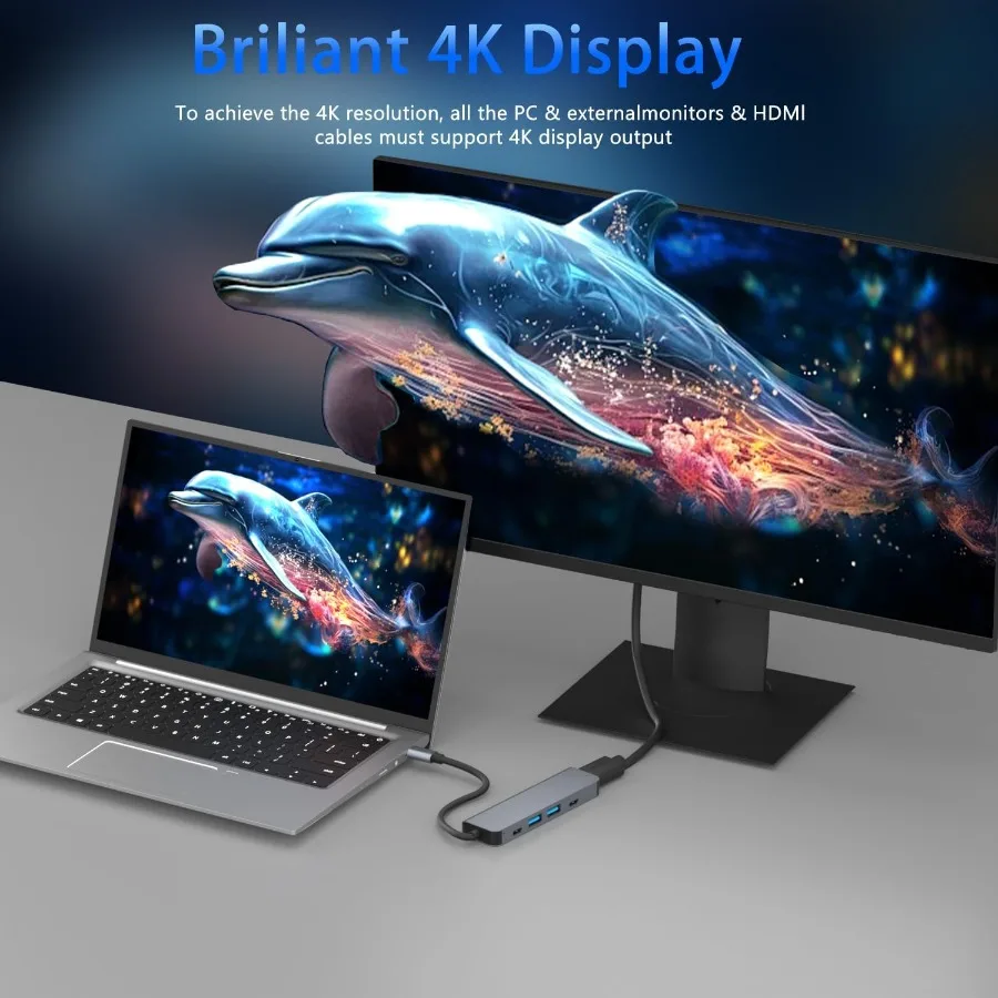 NEW USB C HUB 5-IN-1 or 7-IN-1 - огляд і ціна Usb C Dock Dual Hdmi 4K