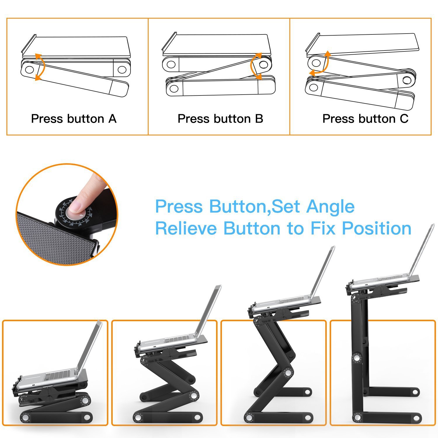 Aluminum Alloy Laptop Table Fo - огляд і ціна Laptop Stand Dock Aluminum